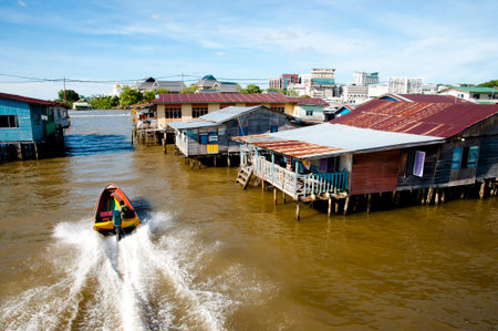 Water Village - Bandar Seri Begawan - Bruneiの写真素材