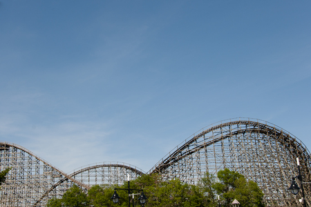 Wooden Roller Coasterの写真素材