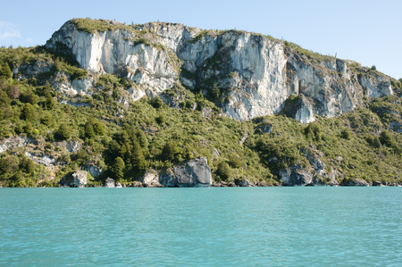 Marble Caves - Carrera Lake - Chileの写真素材