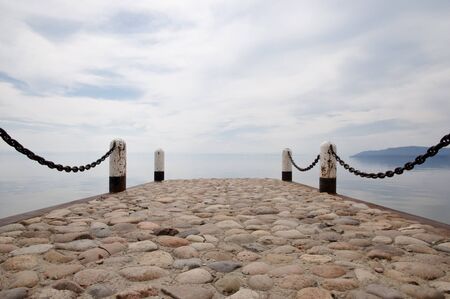Lake Baikal Jetty - Russiaの写真素材
