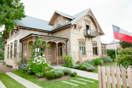 Wooden House - Frutillar - Chileのeditorial素材