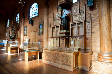 San Francisco Church - Castro - Chileのeditorial素材