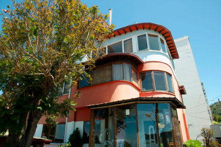 Poet Pablo Neruda House - Valparaiso - Chileのeditorial素材