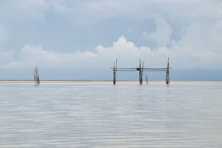 Fishing Stakes - Borneo - Malaysiaの写真素材