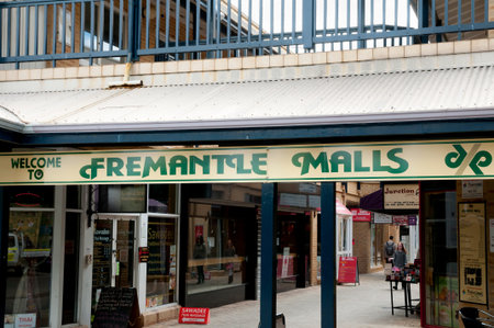 FREMANTLE, AUSTRALIA - September 11, 2016: Fremantle Malls is adjacent to the Fremantle Market which houses over 150 shopsのeditorial素材