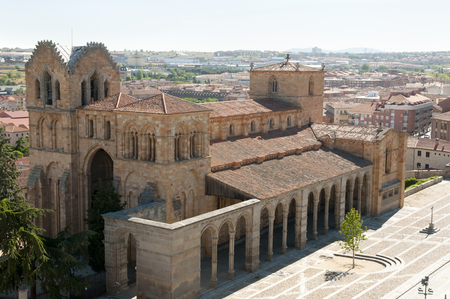 St Vincent Basilica - Avila - Spainの写真素材