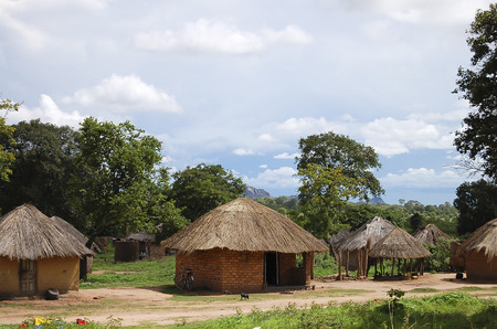 African Huts - Zambiaの写真素材