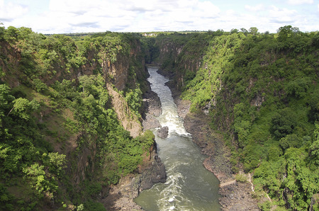 Zambezi River - Zambia/Zimbabweの写真素材