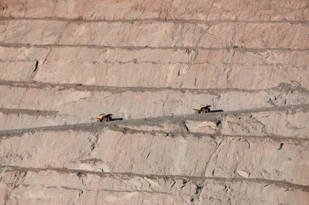 Dump Trucks in Super Pit - Kalgoorlie - Australia