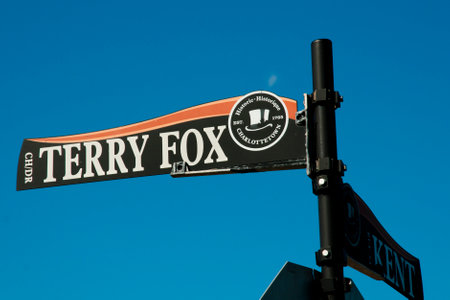 Terry Fox Street Sign - Charlottetown - Canadaのeditorial素材