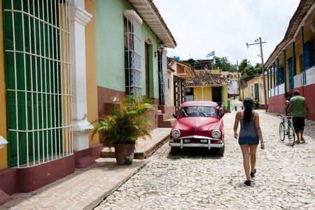 Cobble Street - Trinidad - Cubaの写真素材