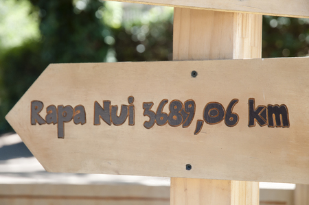 Easter Island Sign - Chileの写真素材