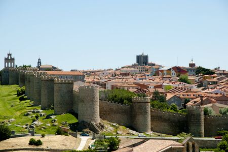 Wall of Avila - Spainの写真素材