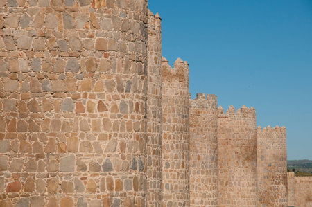 Wall of Avila - Spainの写真素材