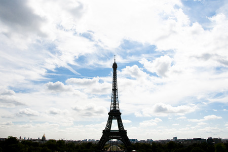 Eiffel Tower Silhouette - Parisの写真素材