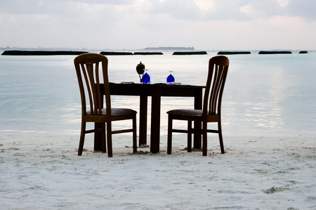 Beach Dinner - Maldivesの写真素材