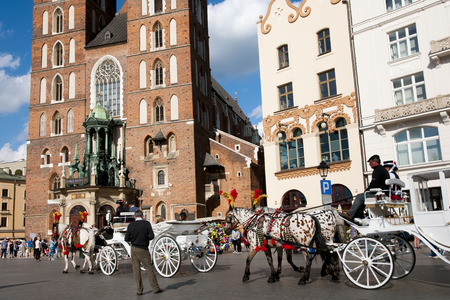 Main Square - Krakow - Polandの写真素材