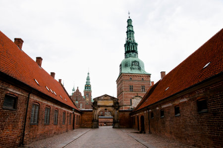 Entrance to Frederiksborg Castle - Hillerod - Denmarkのeditorial素材