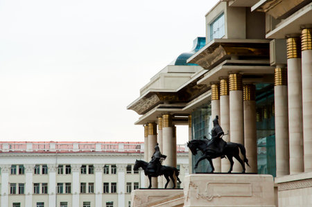 Parliament Building - Ulaanbaatar - Mongoliaの写真素材