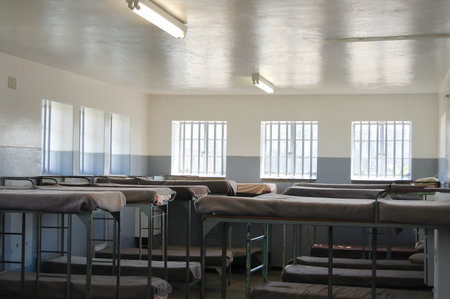 Maximum Security Prison on Robben Island - Cape Town - South Africaのeditorial素材