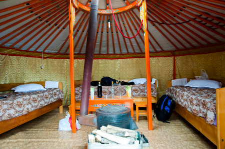Inside a Yurt - Mongolia