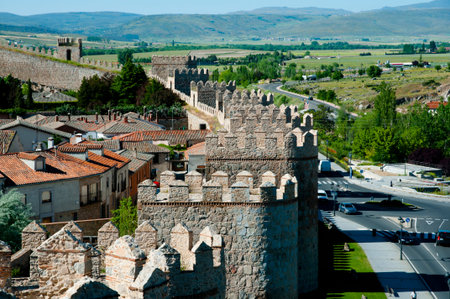 Wall of Avila - Spainの写真素材