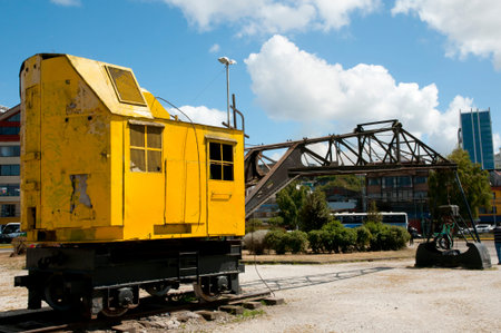 Old Mining Shovel - Puerto Montt - Chileのeditorial素材