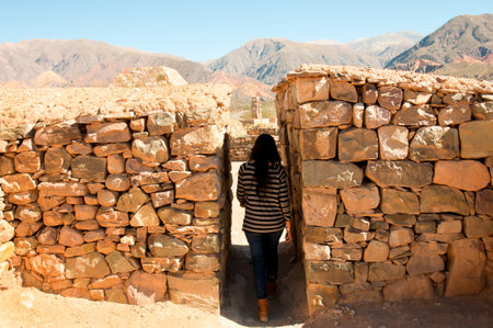 Pucara de Tilcara Ruins - Jujuy - Argentinaのeditorial素材