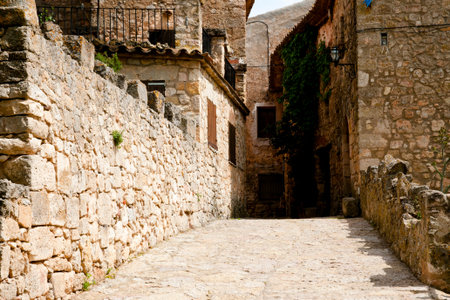 Cobble Street - Siurana - Spainの写真素材
