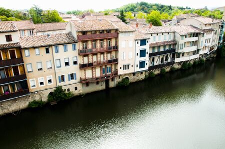 Agout River - Castres - Franceの写真素材
