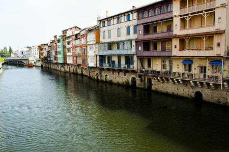 Agout River - Castres - Franceの写真素材