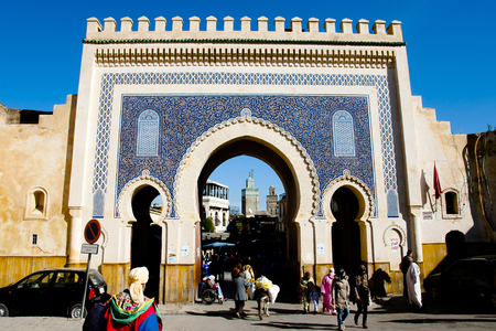 Bab Bou Jeloud - Fez - Moroccoの写真素材