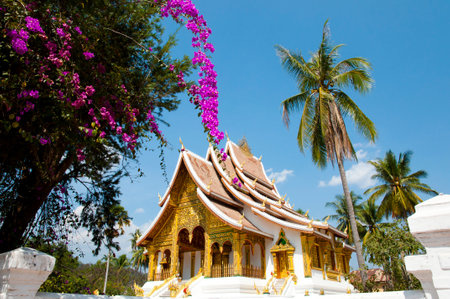 Haw Pha Bang Temple - Luang Prabang - Laosのeditorial素材