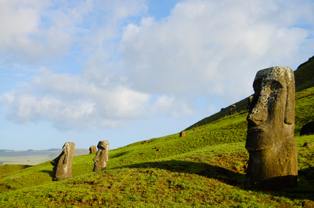 Rano Raraku Moais - Easter Islandの写真素材