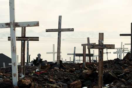 Ittoqqortoormiit Cemetery - Greenlandの写真素材