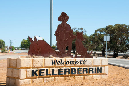 Kellerberrin Town Sign - Australiaのeditorial素材