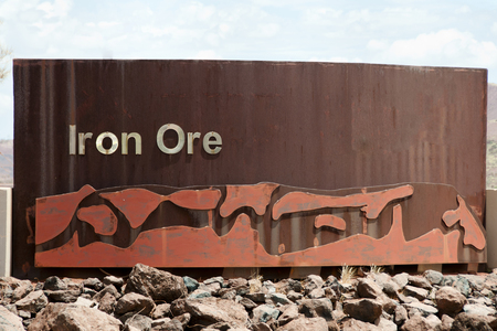 Iron Ore Mining Signの写真素材