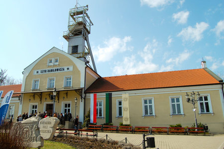 WIELICZKA, POLAND - March 26, 2010: Main entrance of the salt mine opened in the 13th century and now used as a tourist venueのeditorial素材