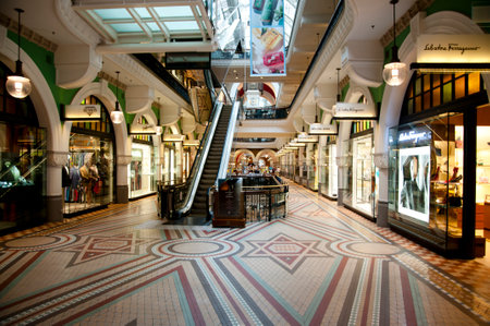 SYDNEY, AUSTRALIA - April 4, 2018: Shopping floors in the QVB buildingのeditorial素材
