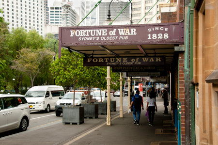 SYDNEY, AUSTRALIA - April 6, 2018: Fortune of War; Sydney's oldest pubのeditorial素材