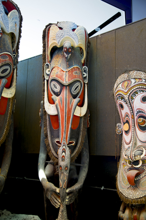 Papua New Guinea Tribal Maskの写真素材