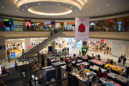 SINGAPORE CITY, SINGAPORE - April 14, 2019: Suntec City shopping mallのeditorial素材