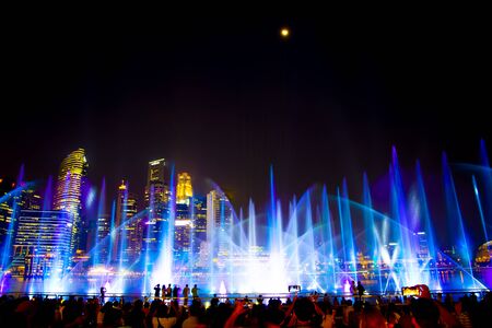 Public Light Show - Singaporeの写真素材