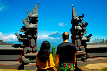 Telaga Sawang Temple in Penataran Lempuyang - Bali - Indonesiaのeditorial素材
