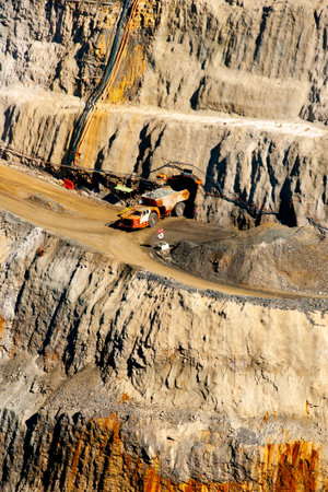 Mining Truck Driving out of Underground Mine