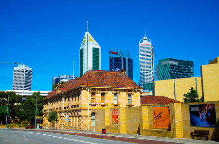 Perth, Australia - March 2, 2020: Perth City on Beaufort Streetのeditorial素材
