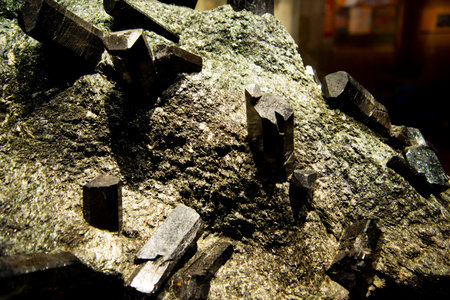 Euhydral Dravite Crystals in Rock