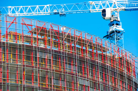 Office Building Construction in the Cityの写真素材