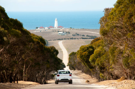 Cape Willoughby Lighthouse - Kangaroo Island - Australiaの写真素材
