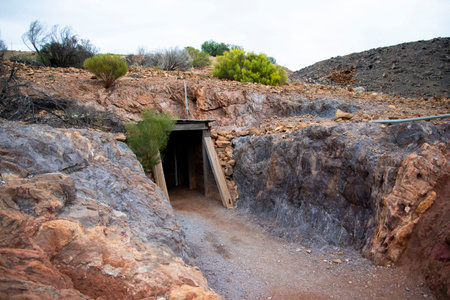 Old Underground Mine Tunnel Entrance